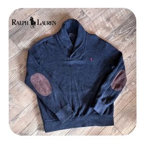 Ralph Lauren Polo Sweater Leather Padded Elbows